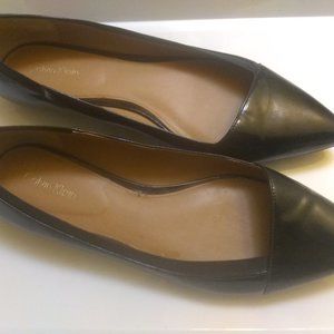 Calvin Klein black patent leather flats